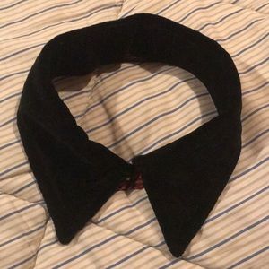 Black Velvet and Plaid reversible Collar